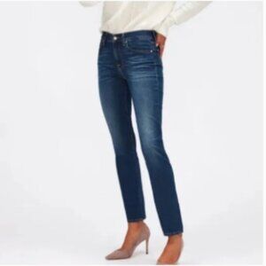 7‎ For All Mankind Jeans Women's Size 4 Weekend Slim Fit Raw Hem High Rise